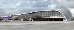 Vista de la nueva plataforma de aviaci&oacute;n comercial del aeropuerto de Valencia